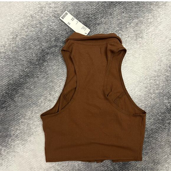 Urban Outfitters Brown Sleeveless Collared Blouse - Picture 3 of 11
